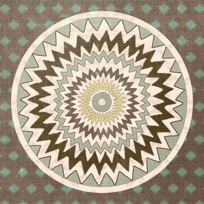 Beige Southwest Circle - peinture sur toile tendue