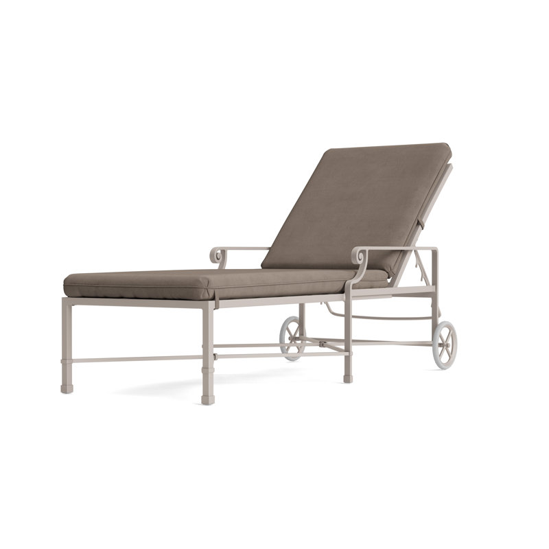 Venetian Outdoor Chaise Lounge, Fusion Moccasian, Dove Smooth