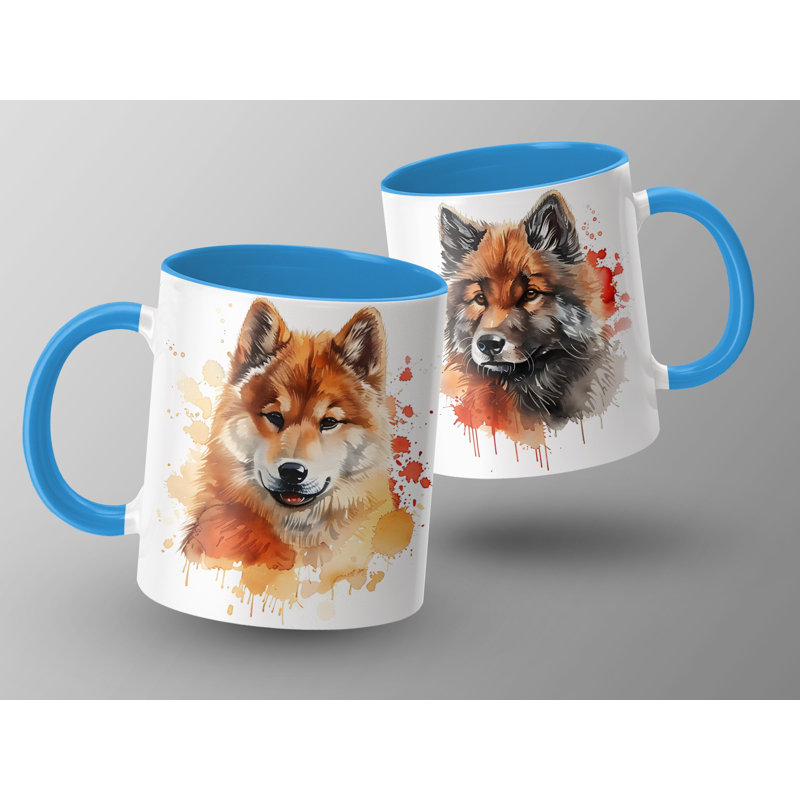 Ceramic Coffee Mug, 3, Light Blue