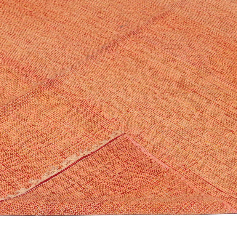 Orange Flatweave Wool Runner - 4'11" x 12'6"