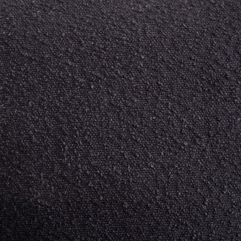 Causeuse en tissu Donneta Boucle, Velours noir