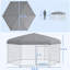 Chenil d'extérieur Dog Run - 6,9 pi x 6,1 pi 4,9 pi, toit protégé, porte verrouillable, convient aux grands chiens, argent moyen / imperméable
