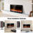 Ultra-Thin Recessed and Wall Mounted Electric Fireplace - HD 3D Flame with Remote, 750/1500W-67941676