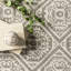 Tapis à motif géométrique pour le salon, la chambre à coucher, la salle à manger et la cuisine Connor, gris / ivoire-1142322061