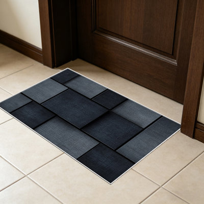 Tapis gris foncé 1PC, élégant tapis décoratif polyvalent, facile à nettoyer et à entretenir, meuble idéal pour la chambre à coucher, le salon, le couloir, le vestibule, le dortoir et le bureau afin de rafraîchir l'ambiance intérieure de votre maison