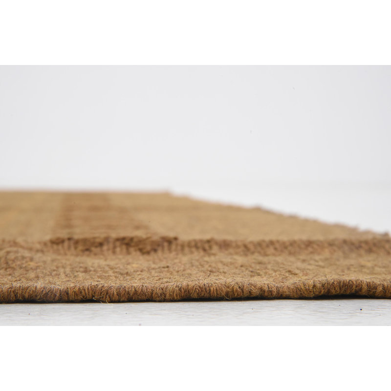Tapis intérieur de la laine 6 pi 3 po x 8 pi 2 po one-of-kind noué la brown Earley