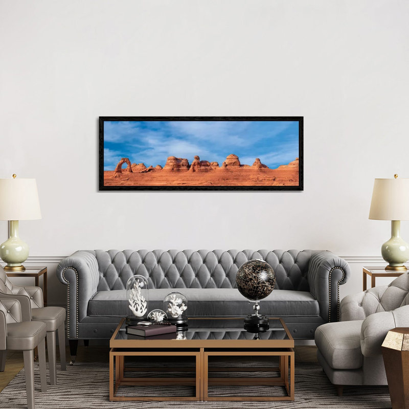 Delicate Arch Full Panorama by Jonathan Ross Photography - Panoramic Gallery-Wrapped Canvas Giclée on Canvas