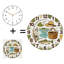 Horloge murale 12 po en verre trempé silencieux, «Pêche horloge face», horloge silencieuse, à piles (piles AA non incluses), décoration artistique