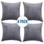 Embossed Quilted Chevron Decorative Cushion Cases - Set of 4 Modern Couch & Bed Décor Velvet Throw Pillow Covers -1445369862