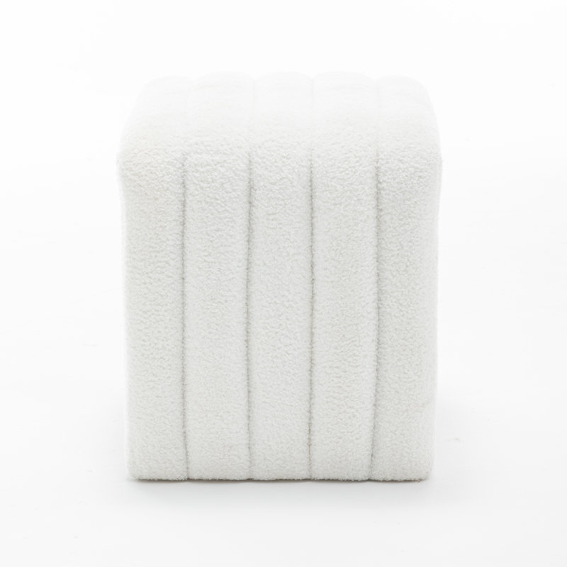 Repose-pieds capitonné standard, Blanc