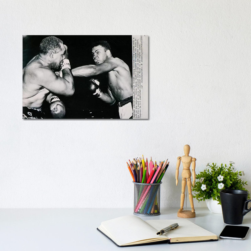 Young Cassius Clay Against Archie Moore In The First Round. Los Angeles, 15th November 1962 by American Photographer - Wrapped Canvas Gallery-Wrapped Canvas Giclée