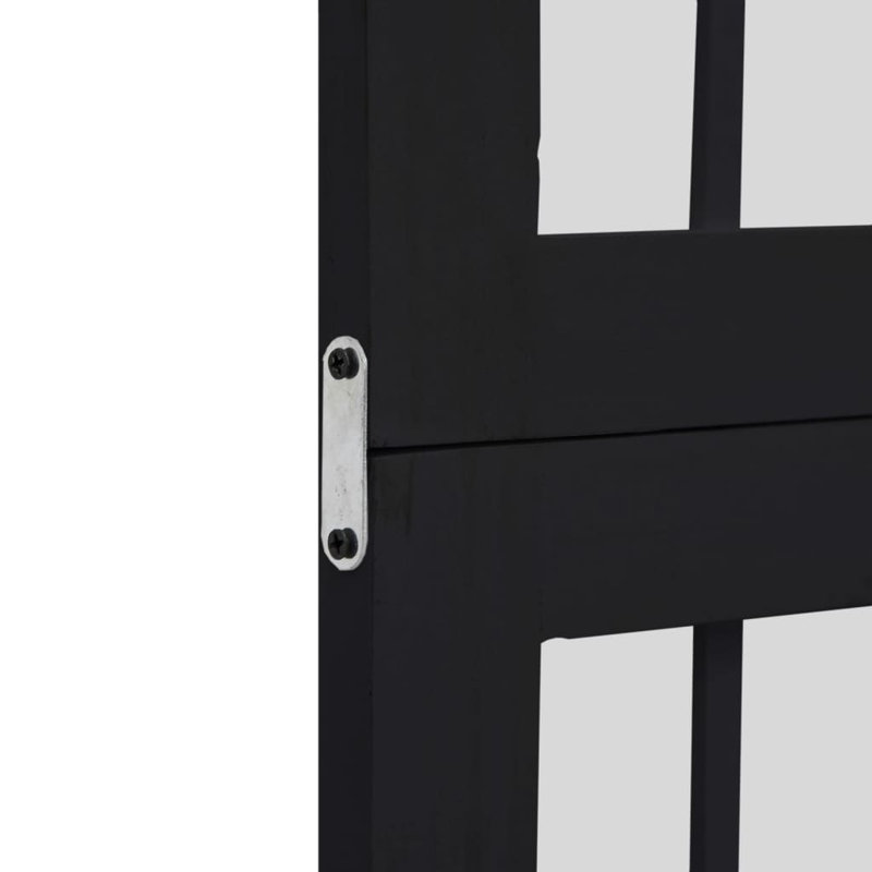 175cm W 5 - Panel Folding Room Divider, 160cm H x 175cm W x 0.16cm D, Black