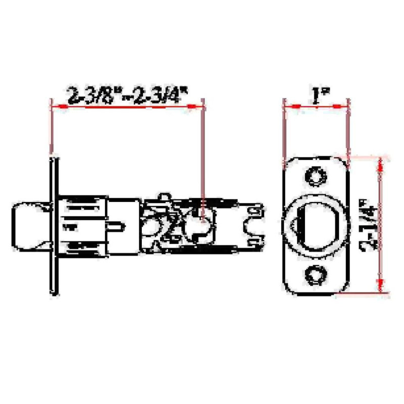 Passage de remplacement universel à 6 voies en laiton poli ou loquet d'intimité, Laiton poli, Universel