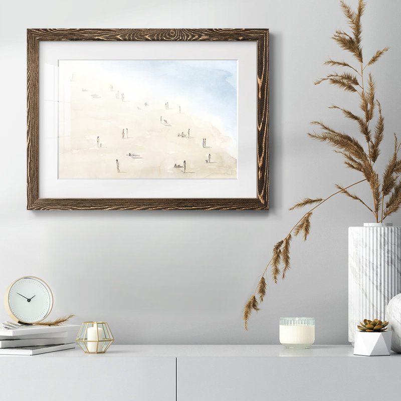 Beach Goers III, H 26 po x l 38 po x P 1,5 po, Noyer