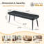 Banc de salle à manger, cuir PU, ensemble de 1, noir, cuir PU imperméable-133206453