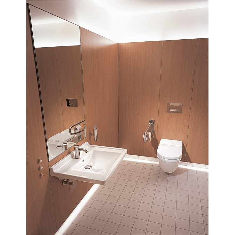 Duravit Starck 3 Wall-Mounted Washbasin designed by Philippe Starck., Single Hole
