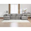 Canapé modulaire Teasley avec tissu chenille et coussins double couche