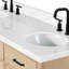 Meuble-lavabo double en bois massif 66 po avec plateau en quartz Carrara de 1,5 po Thornaby-1295182543-1280306991