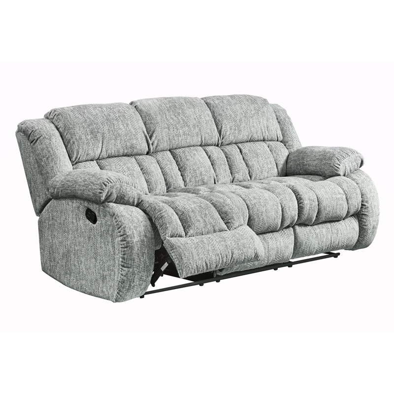 Canapé et causeuse inclinables gris Stonic