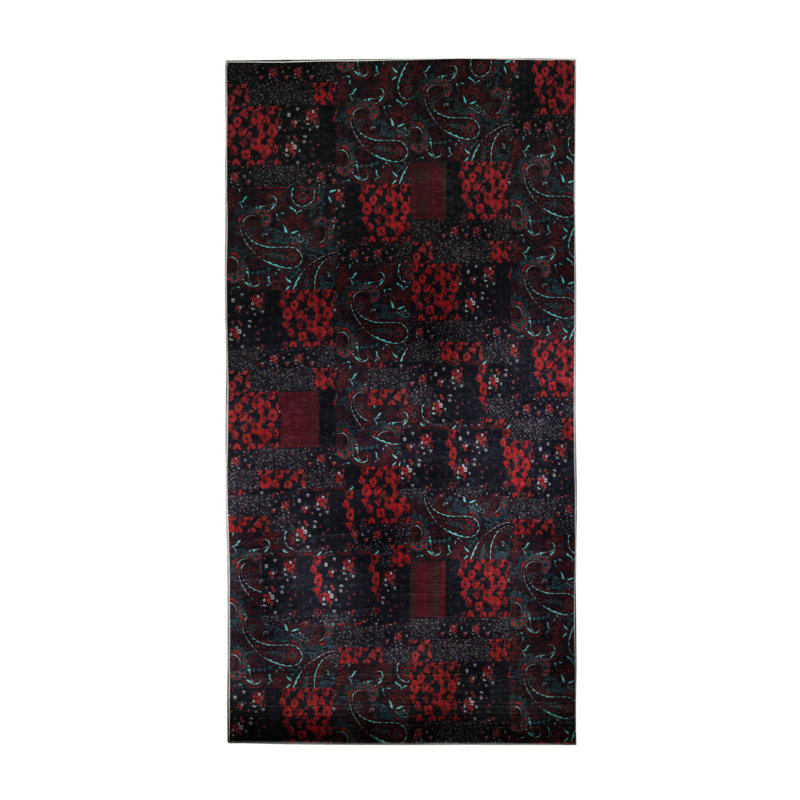 Tapis tissé de qualité supérieure, 2,6 x 4,0 pieds | 100% polyester, antibactérien, antidérapant | Impression numérique 3D, lavable à la machine, hauteur des poils: 0,04 po | Idéal pour le salon, la chambre à coucher et la décoration intérieure