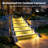 Solar Step Lights 4‑Pack, IP65 Waterproof Auto‑On/Off Solar Stair Lights, Bright Warm LED Outdoor Deck Lights for Steps, Stairs, Porch, Walkway, Patio & Front Yard Decor
