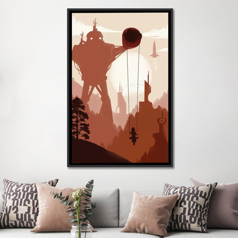«In The Year 200», impression sur toile, H 26 po x l 18 po x P 1,5 po, Toile avec cadre noir, Pas de tapis