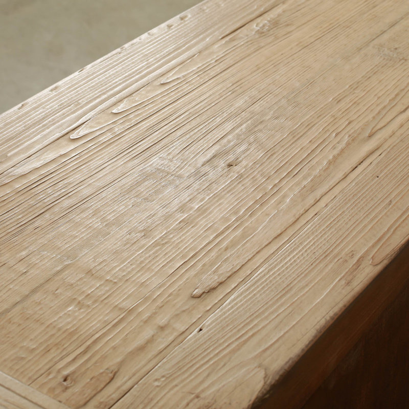 77“ Long Three Drawers Sideboard Weathered Natural