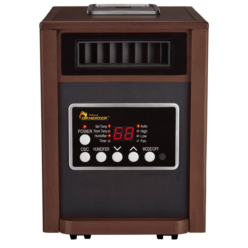 Walnut Electric Infrared Heater with Humidifier and Fan