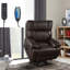 Fauteuil de massage inclinable électrique en similicuir-88649609