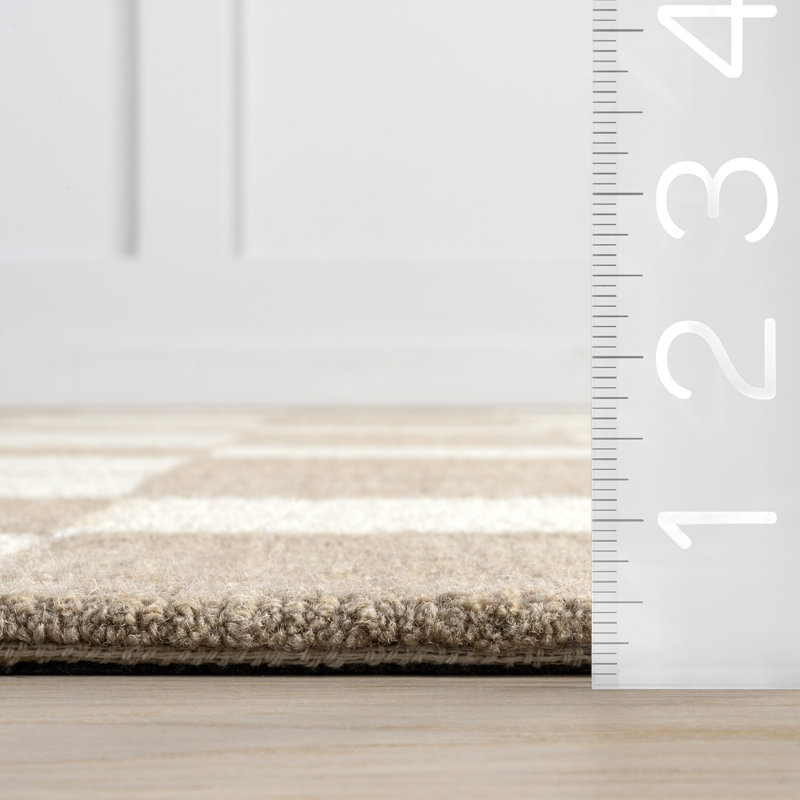 Caitlin Geometric Wool Area Rug, Rectangle 6' x 9'