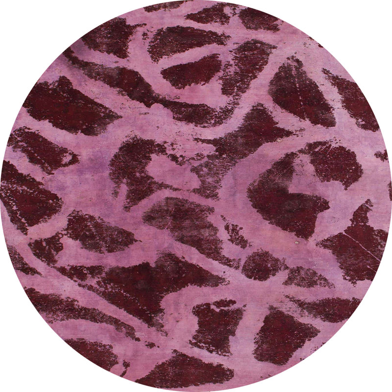 Tapis abstrait moderne 1370, Rond 7 pi