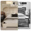 Lit plateforme tapissier avec tête de lit Boucle, base de lit Cloud, coins arrondis doux-558553782-558553780