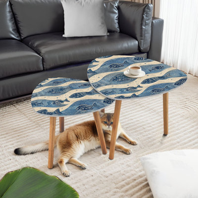 Ensemble de 2 tables basses gigognes Triangle Nested