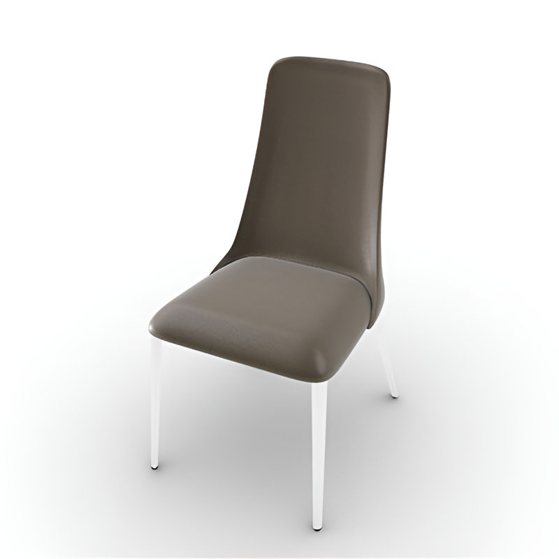 Chaise rembourrée Etoile, Chromé, Taupe