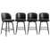 Brendaly Swivel Upholstered Counter Stool with Metal Frame