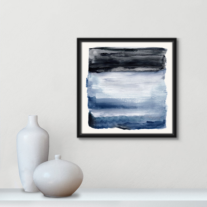 «Navy Sky I» par Nan, Noir, H 13,5 po x l 13,5 po