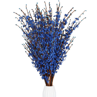 15Pcs Flowers Faux Jasmine Flowers Pussy Willow Branches For Vases Wedding Party Home Office Kitchen Decoration