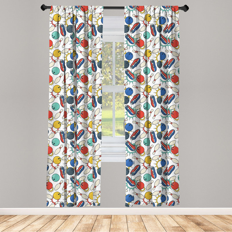 Bowling Semi-Sheer Rod Pocket Sliding Panel, 28" x 84"