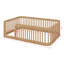 Structure de lit double Montessori avec clôture, conception sans lattes pour le jeu créatif, espace de bricolage, barrière de sécurité en bois massif-684423554