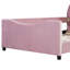 Upholstered Daybed With Rabbit Ear Shaped Headboard-587648290