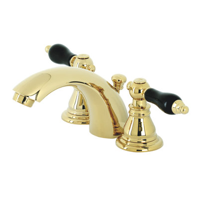 Kingston Brass Duchess Two-Handle 3-Hole Deck Mount Mini-Widespread Bathroom Faucet with Plastic Pop-Up