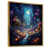 Toile avec cadre flottant or