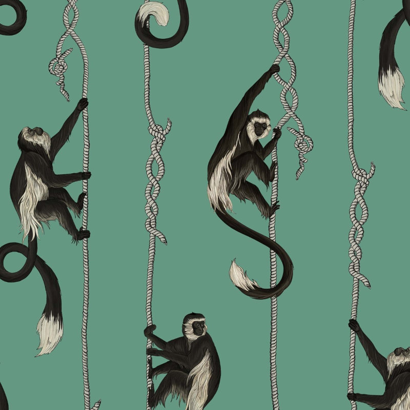 Troop 9.84' L x 69" W Wallpaper Roll, Parakeet Green