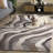 Natajah Ebony Hand Tufted Wool Cotton Abstract Rug in Grey/Ivory-1148793156