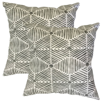 Geometric Cotton Throw Pillow