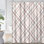Plaid Check Fabric Shades Ivory Clear Shower Curtain with 12 Hooks