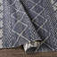 Tapis bleu marine / blanc en coton tissé à plat à la main Colin-1856605872