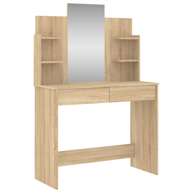 Milad Dressing Table with Mirror, Sonoma Oak