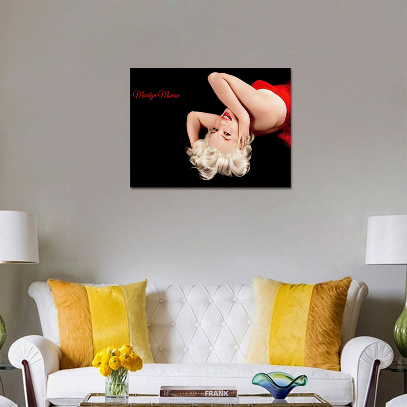 Marilyn Monroe - Photographie sur toile tendue, H 18 po x l 24 po