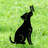 20"H Multi-Functional Black Metal Dog Garden Stake